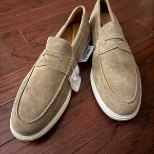 Peter Millar Men's Suede Loafers in Tan